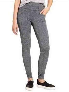 Athleta Metro Gray Herringbone High-waisted Leggings